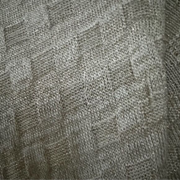 Chico's Easywear Textured Open-Front Cardigan in Beige and Gold 3 16 XL - Picture 4 of 9